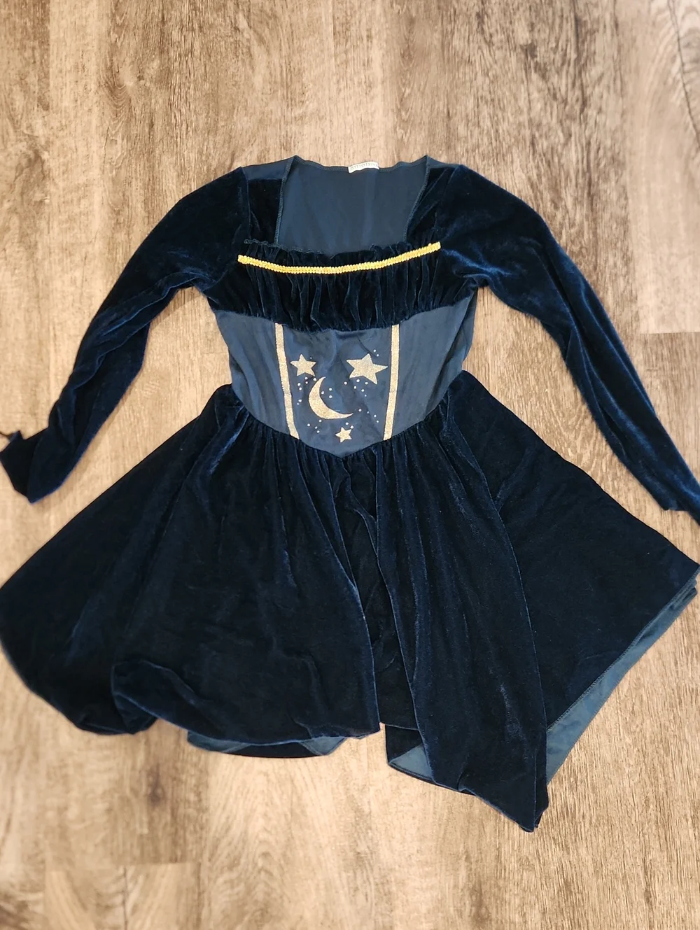 Green Velvet And Gold Sparkle Wizard Costume